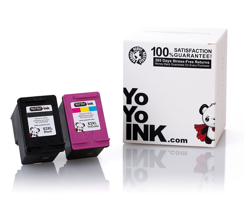 Remanufactured Hp 63xl Printer Ink Cartridges Combo Pack 1 Black And 1 Color Yoyoink Buy 2340