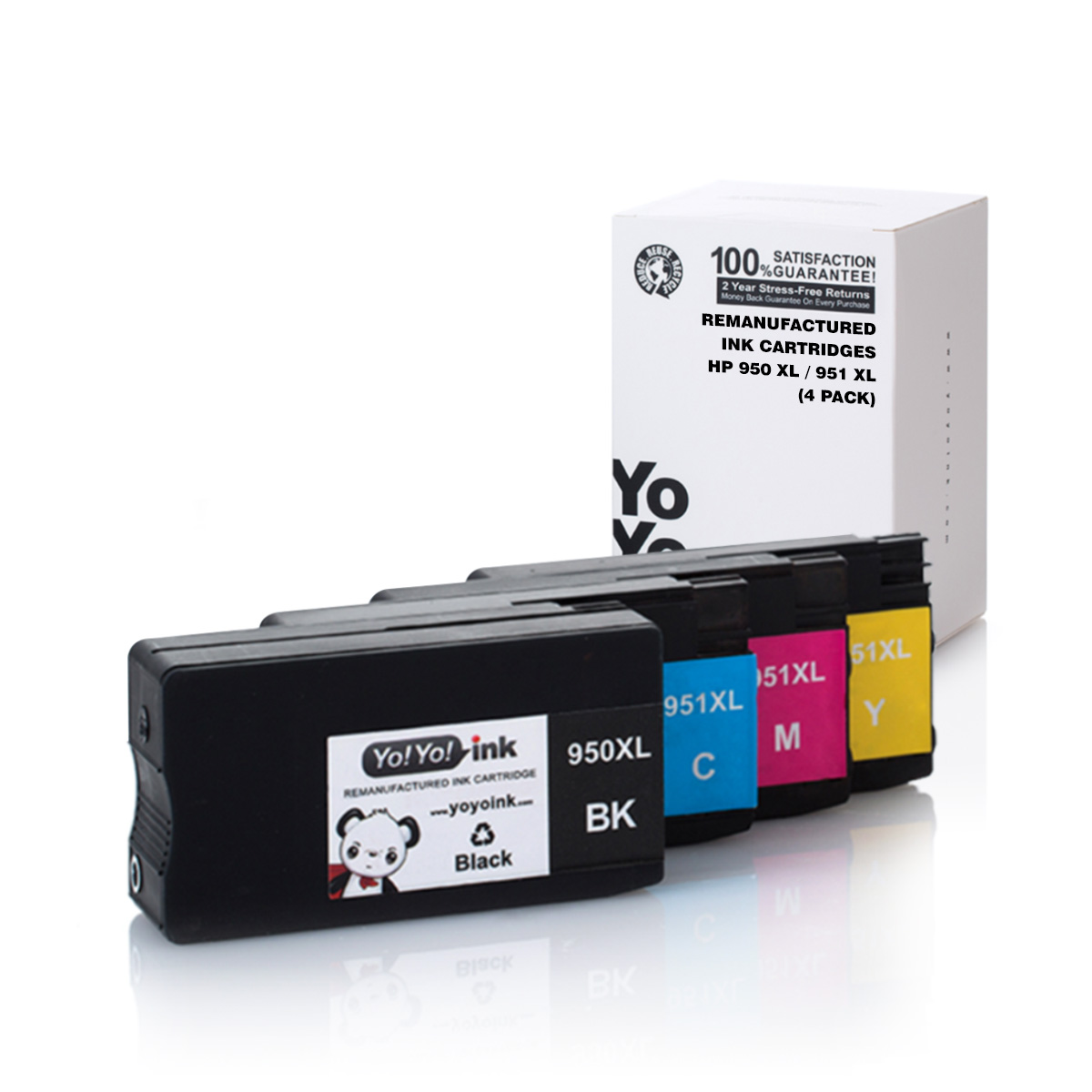 HP 950XL 951XL Ink Combo Pack of 4, Remanufactured