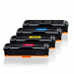 Remanufactured HP 410X High Yield Black, Cyan, Magenta, Yellow Toner Cartridge